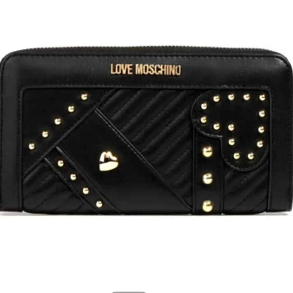 Love Moschino Logo Heart Zip Around Wallet